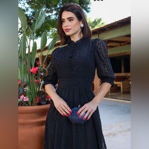 Chic Black Long Sleeve Dress